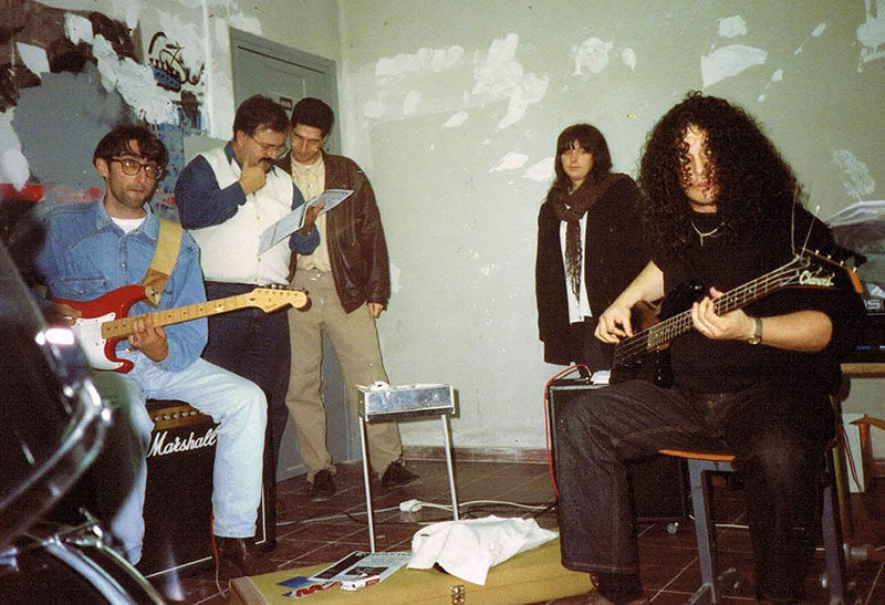 1993 ensayo de la Banda del Colectivo en Lasalle