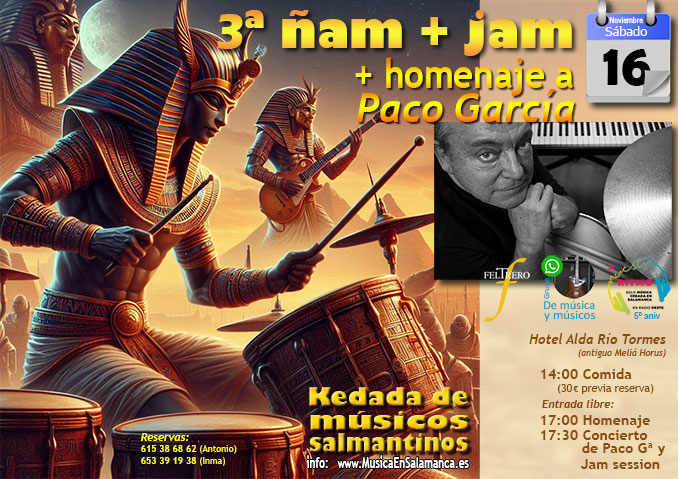 Cartel de la 3ª kedada Ñam+Jam (MusSa Nov 2024)