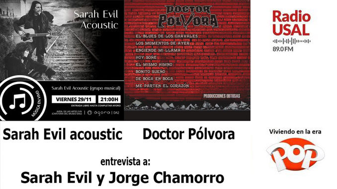 Sarah Evil Acoustic y Doctor Pólvora en Radio USAL