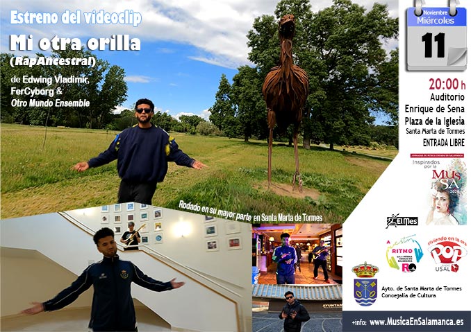 cartel estreno videoclip Mi Otra Orilla RapAncestral en Santa Marta de Tormes